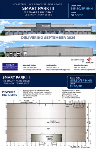Lebanon, TN Industrial - 126 Smart Park Dr Lebanon, TN Industrial - 126 Smart Park Dr