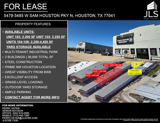Houston, TX Industrial - 5485 W Sam Houston Pky N