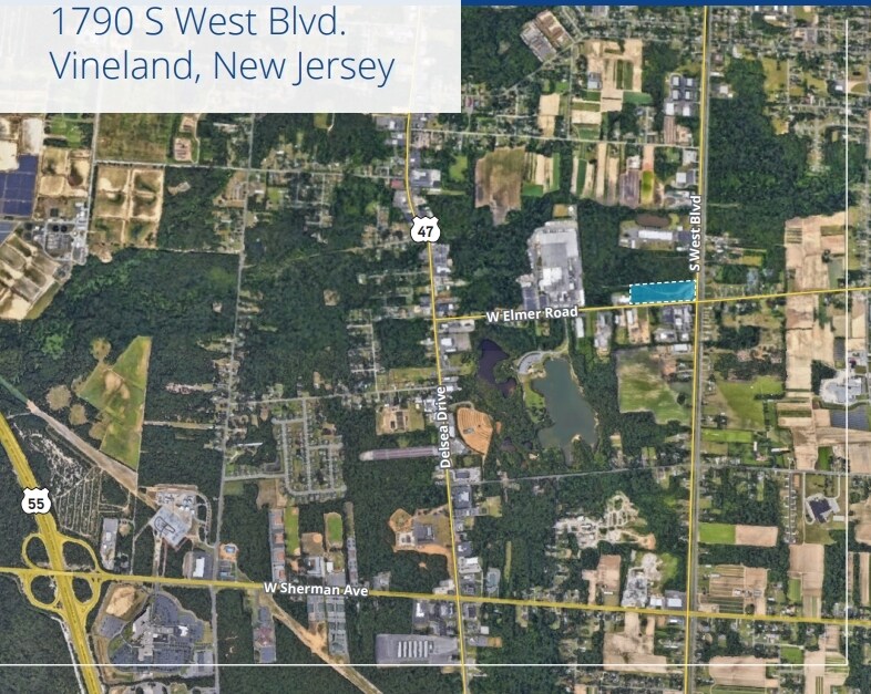 1790 S West Blvd Vineland, NJ 08360 Land Property for Sale on