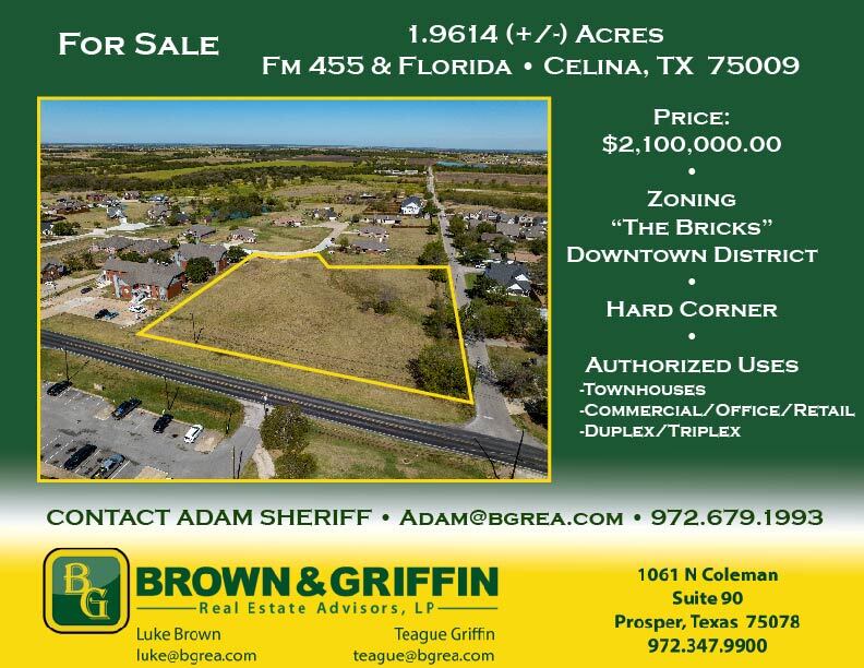 FM 455 @ N Florida Drive (CR 57), Celina, TX for Sale