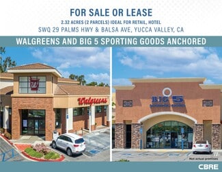 Yucca Valley, CA Commercial Land - 29 Palms Hwy (Hwy 62) & Balsa ave