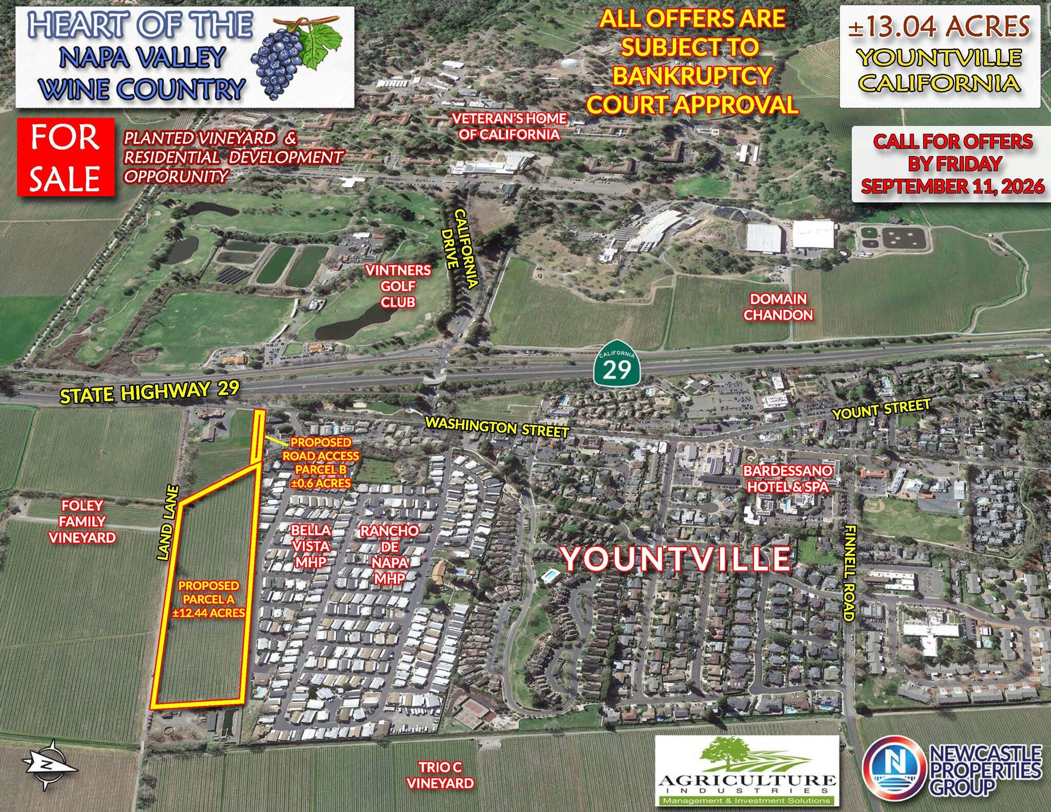NEQ Washington St @ Land Ln, Yountville, CA for Sale