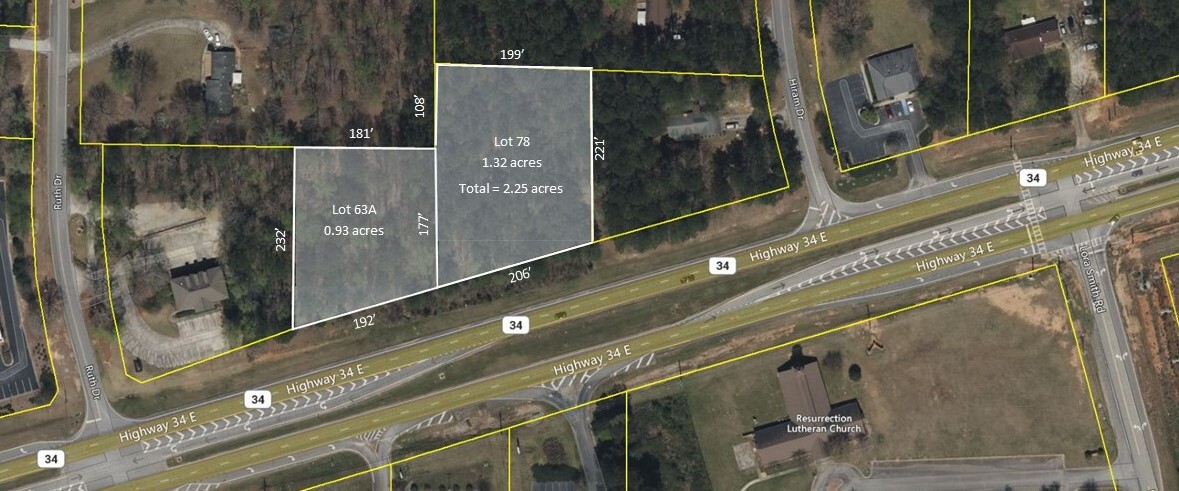 Lots 63A & 78 Highway 34 E. @ Hiram Dr., Newnan, GA for Sale