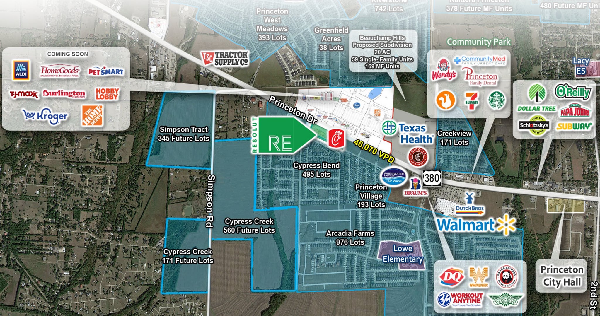 SEC OF US-380 & CYPRESS PKWY, Princeton, TX for Rent