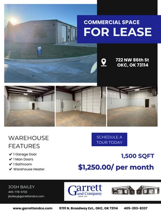 Oklahoma City, OK Industrial - 722 NW 86th St Oklahoma City, OK Industrial - 722 NW 86th St
