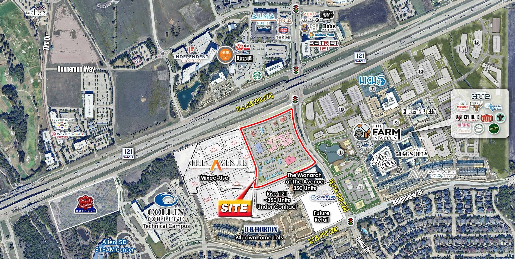 TX-121 & Alma Rd, Allen, TX for Rent