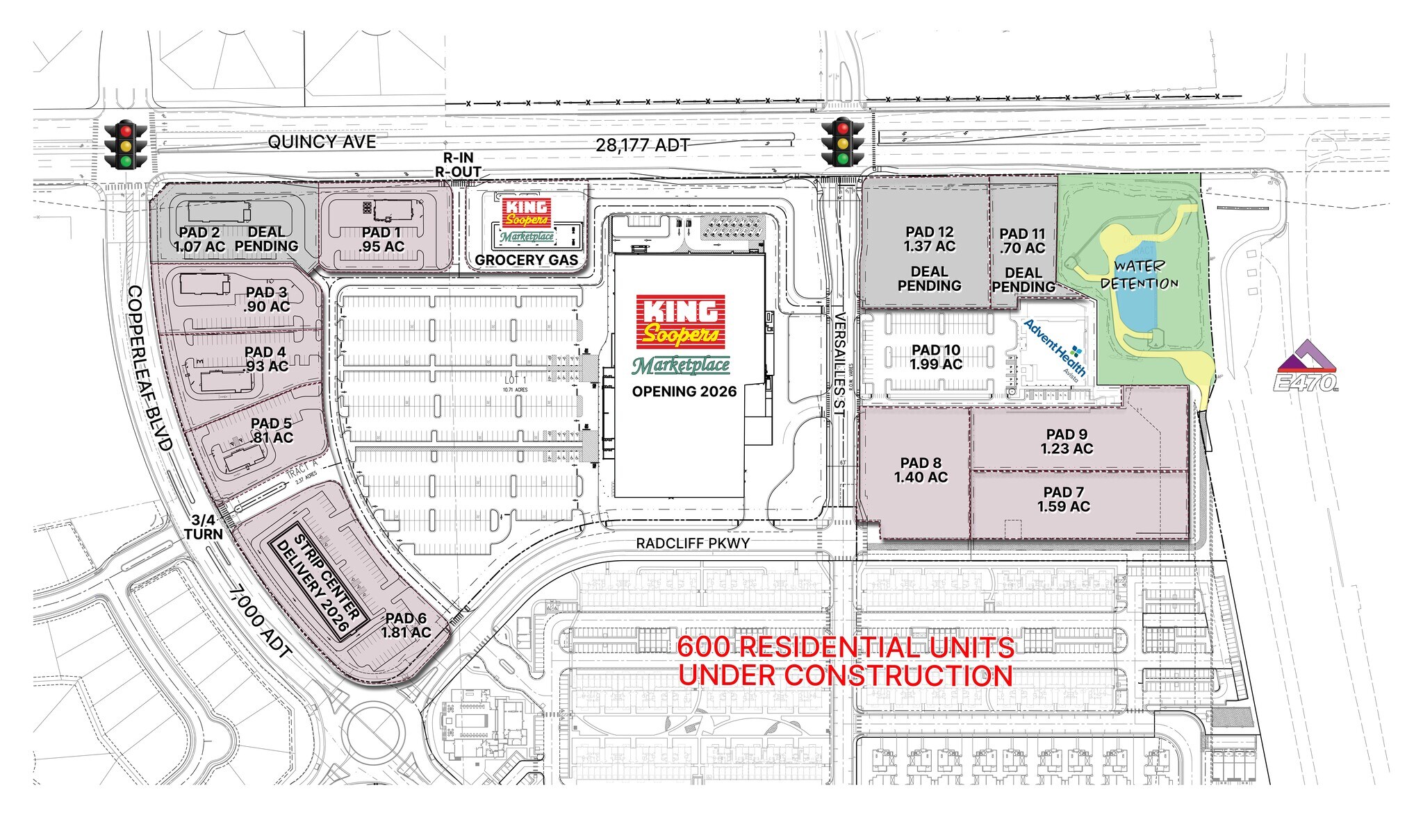 E-470 & Quincy - Copperleaf Marketplace, Aurora, CO for Rent
