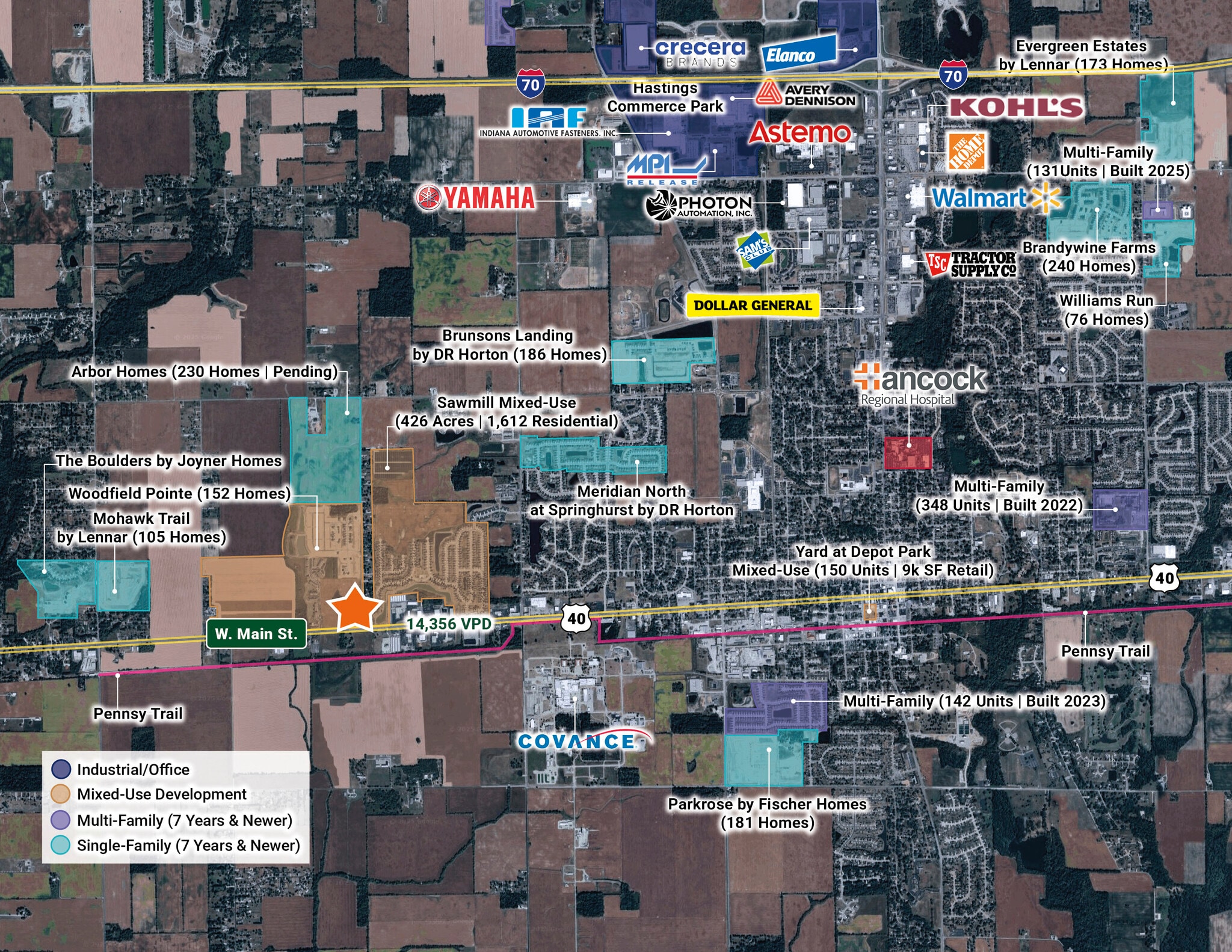 US-40 & Windswept Rd, Greenfield, IN for Sale