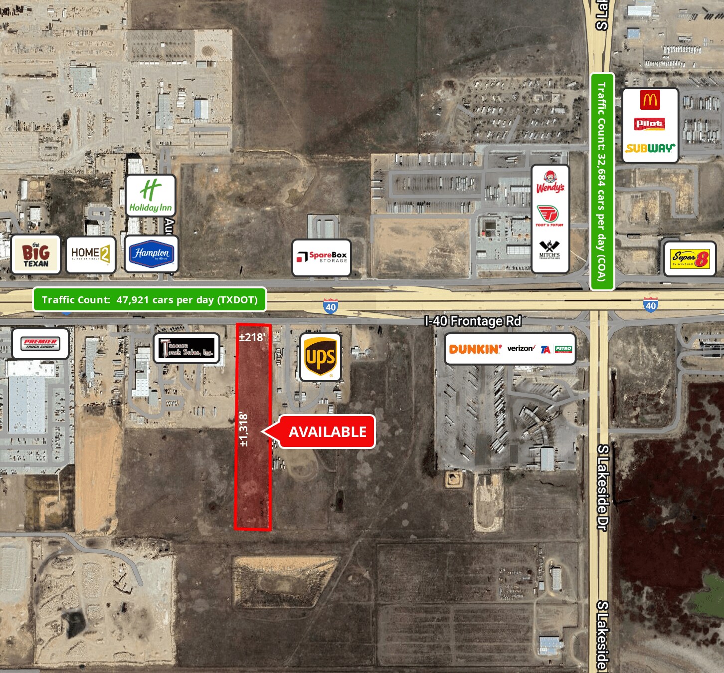 I-40 West of Lakeside/Loop335, Amarillo, TX for Sale