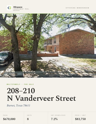 Burnet, TX Apartments - 208-210 N Vanderveer St