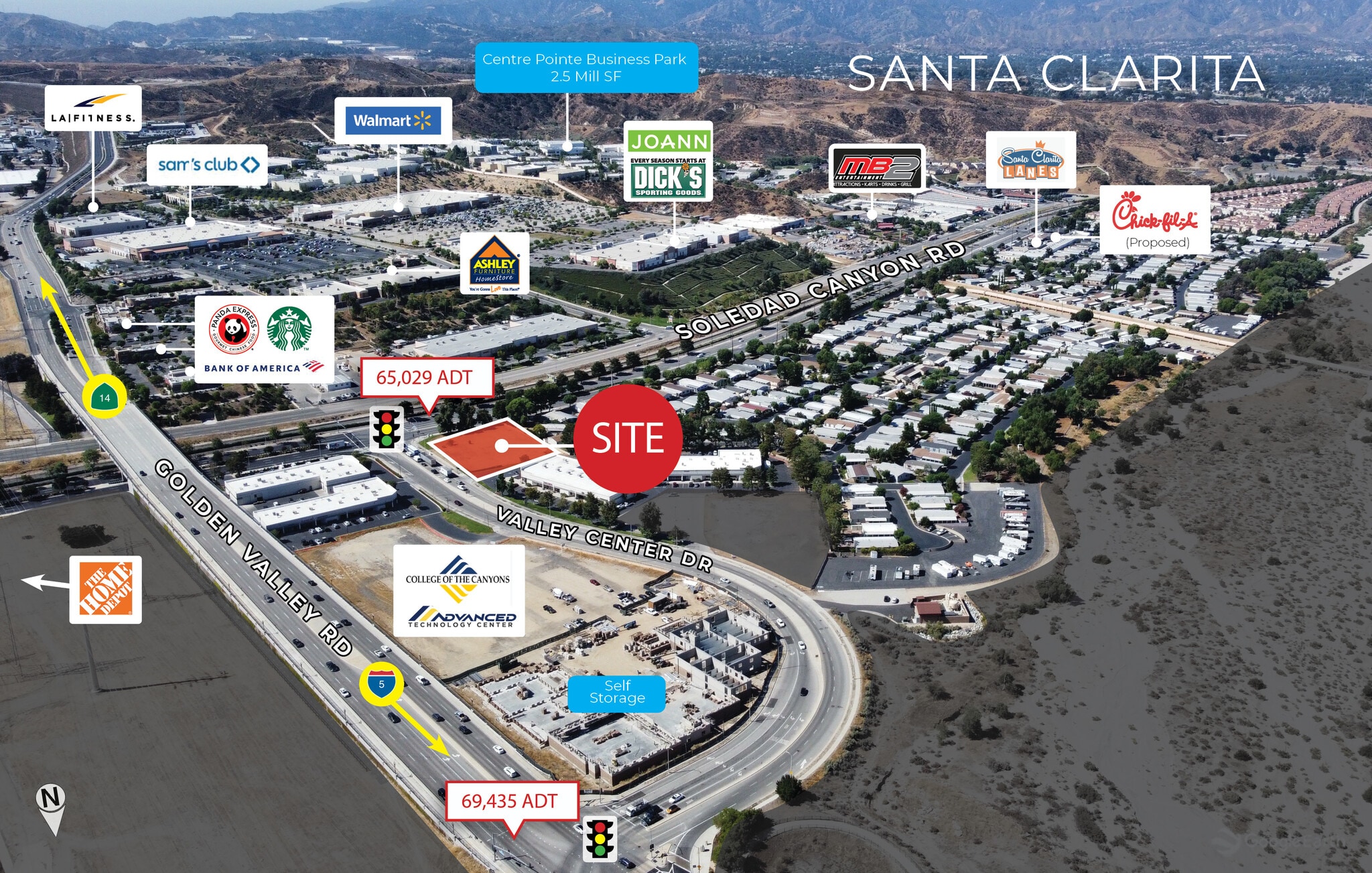 Soledad Canyon Road @ Valley Center Drive, Santa Clarita, CA for Rent