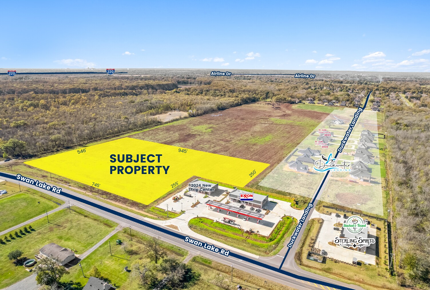 0 Swan Lake and Duckwater, Bossier City, LA for Sale