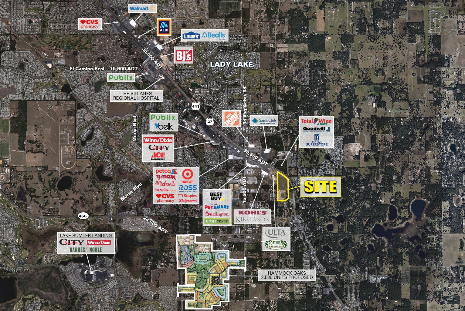 SWC US 441 hwy @ SR 25, Lady Lake, FL for Rent