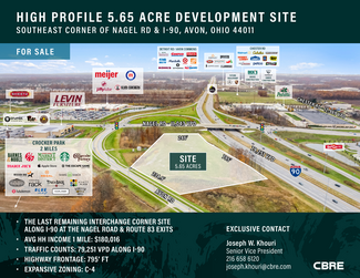 Avon, OH Commercial Land - Avon Rd & Nagel Rd
