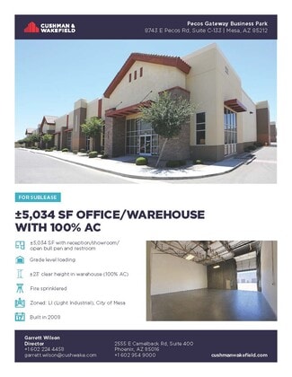 Mesa, AZ Industrial - 8743 E Pecos Rd Mesa, AZ Industrial - 8743 E Pecos Rd