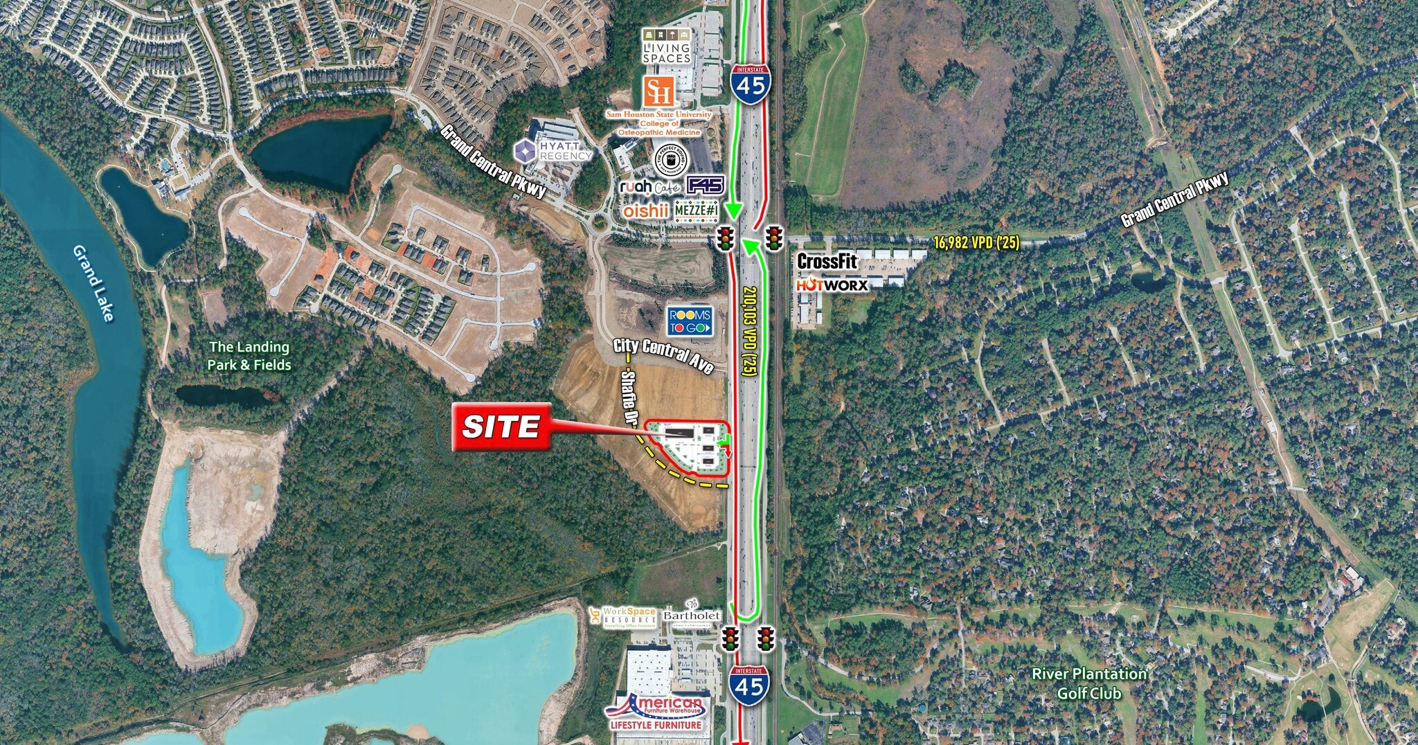 SWC of I-45 & Grand Central Parkway, Conroe, TX for Rent
