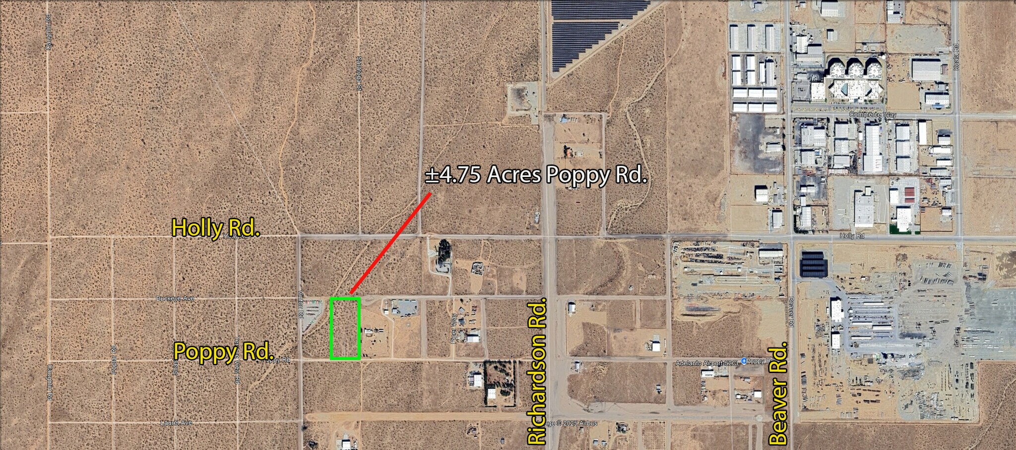 Poppy Road, Adelanto, CA for Sale