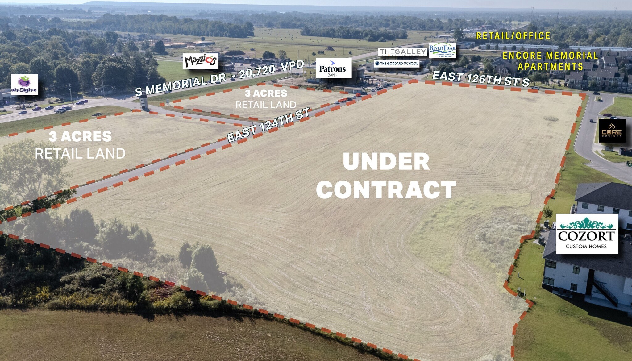 NWC of E 126th St S & S Memorial Dr, Bixby, OK for Sale
