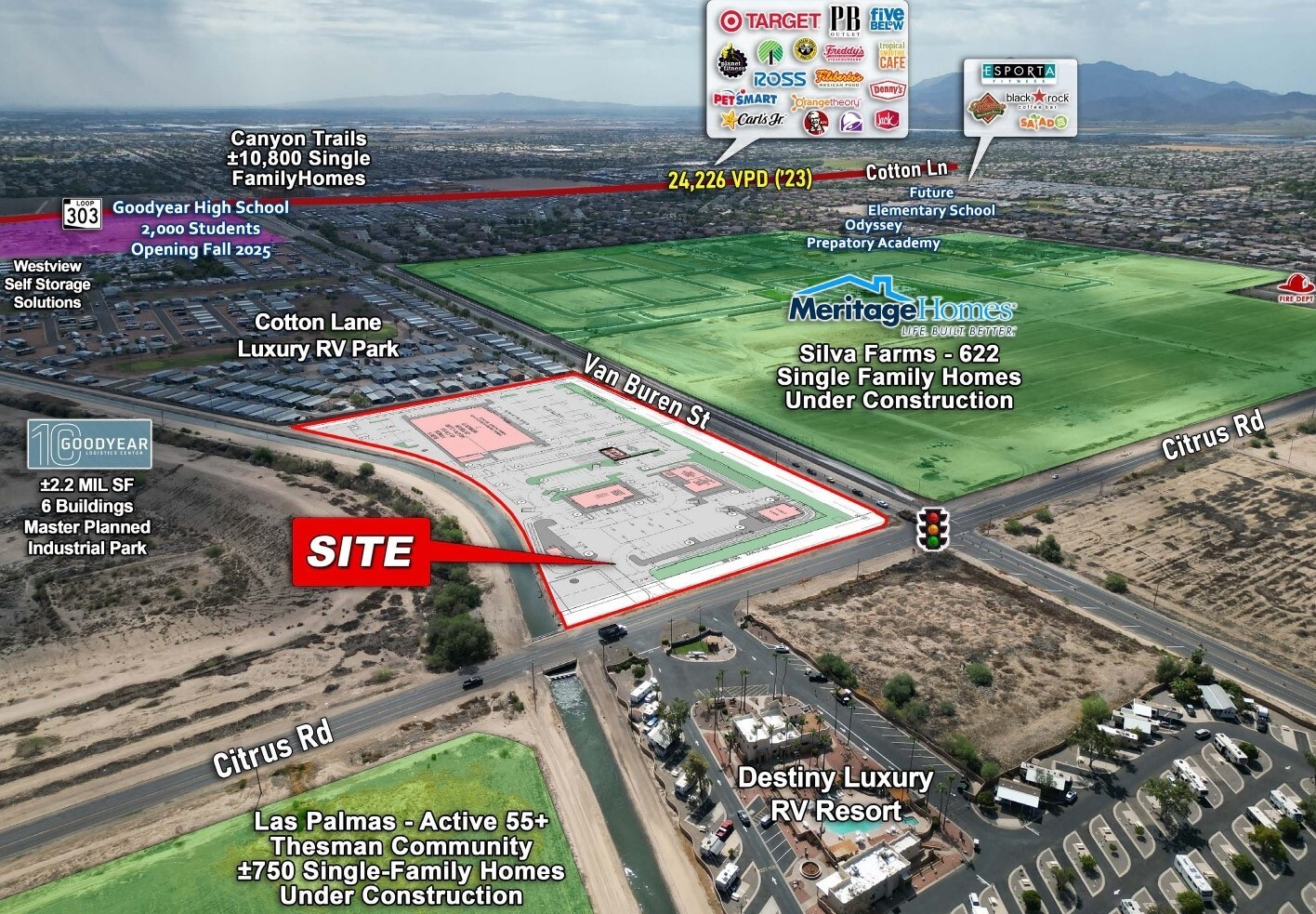 Citrus Rd and Van Buren, Goodyear, AZ for Sale