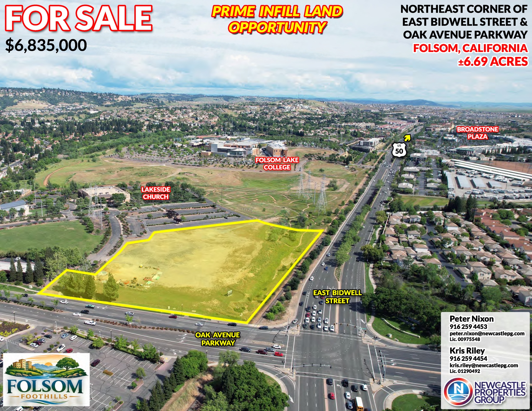 NEC East Bidwell Street & Oak Avenue Parkway, Folsom, CA for Sale