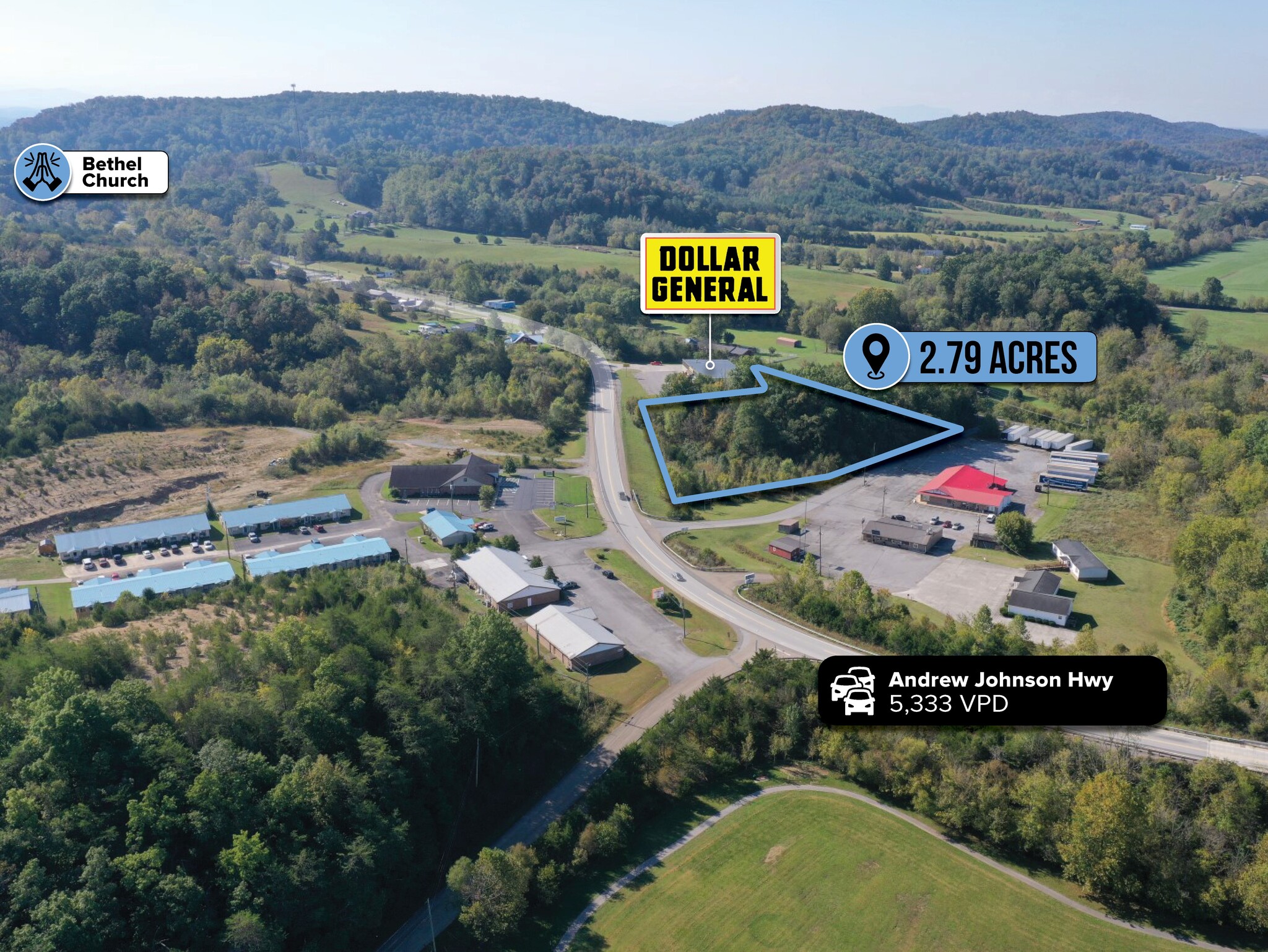 adj. to 257 U.S. 11E, Bulls Gap, TN for Sale