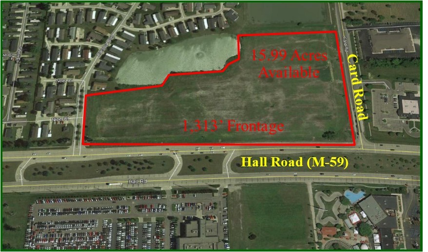 NW Corner Hall Road & Card Road, Macomb Township, MI for Sale