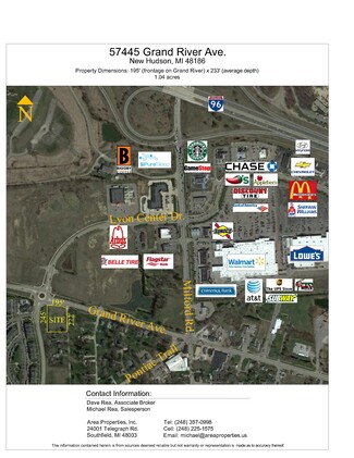 New Hudson, MI Commercial Land - 57445 Grand River Ave