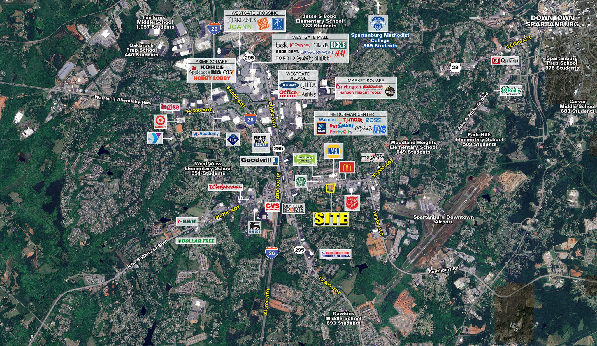 John B. White Sr. Blvd @ Hidden Hill Road, Spartanburg, SC for Sale