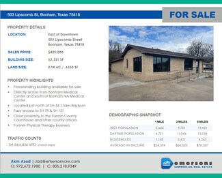 Bonham, TX Office - 503 Lipscomb St