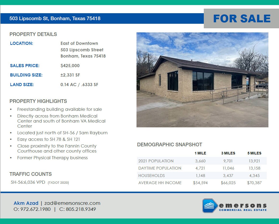 503 Lipscomb St, Bonham, TX for Sale