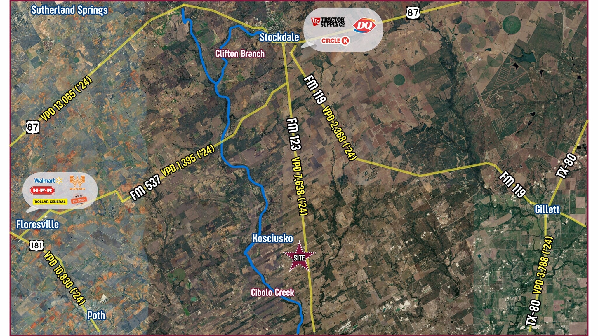 223 County Road 236, Stockdale, TX for Sale