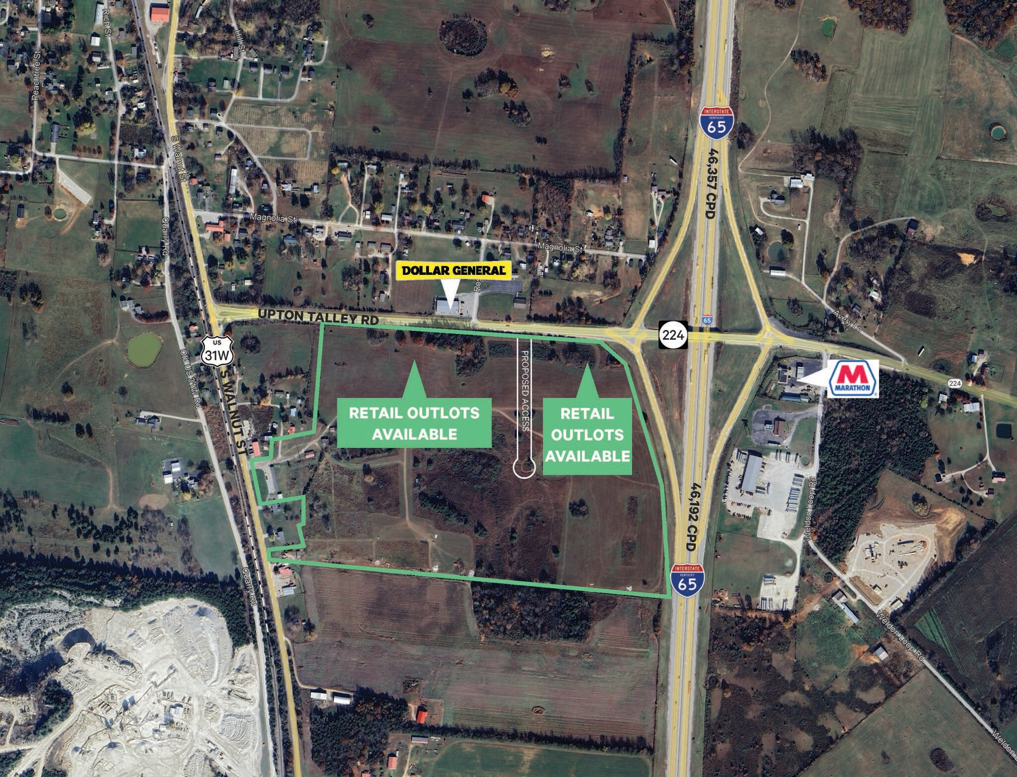 Upton Talley Rd @ Interstate 65, Upton, KY for Sale