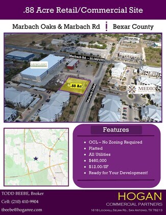 San Antonio, TX Commercial Land - Marbach Oaks & Marbach Rd