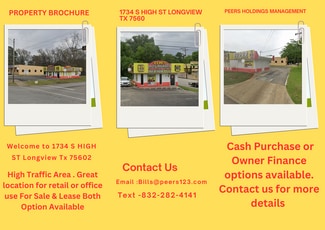 Longview, TX Storefront Retail/Office - 1734 S High St
