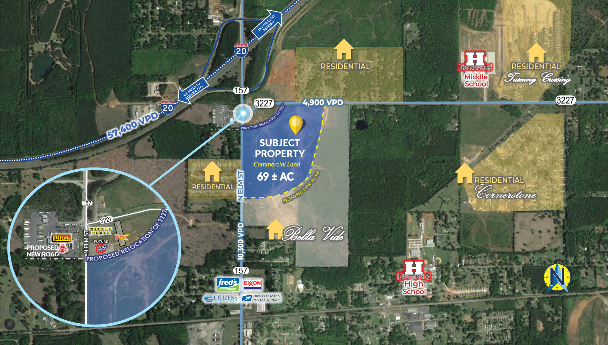 Highway 157 @ 3227, Haughton, LA for Sale