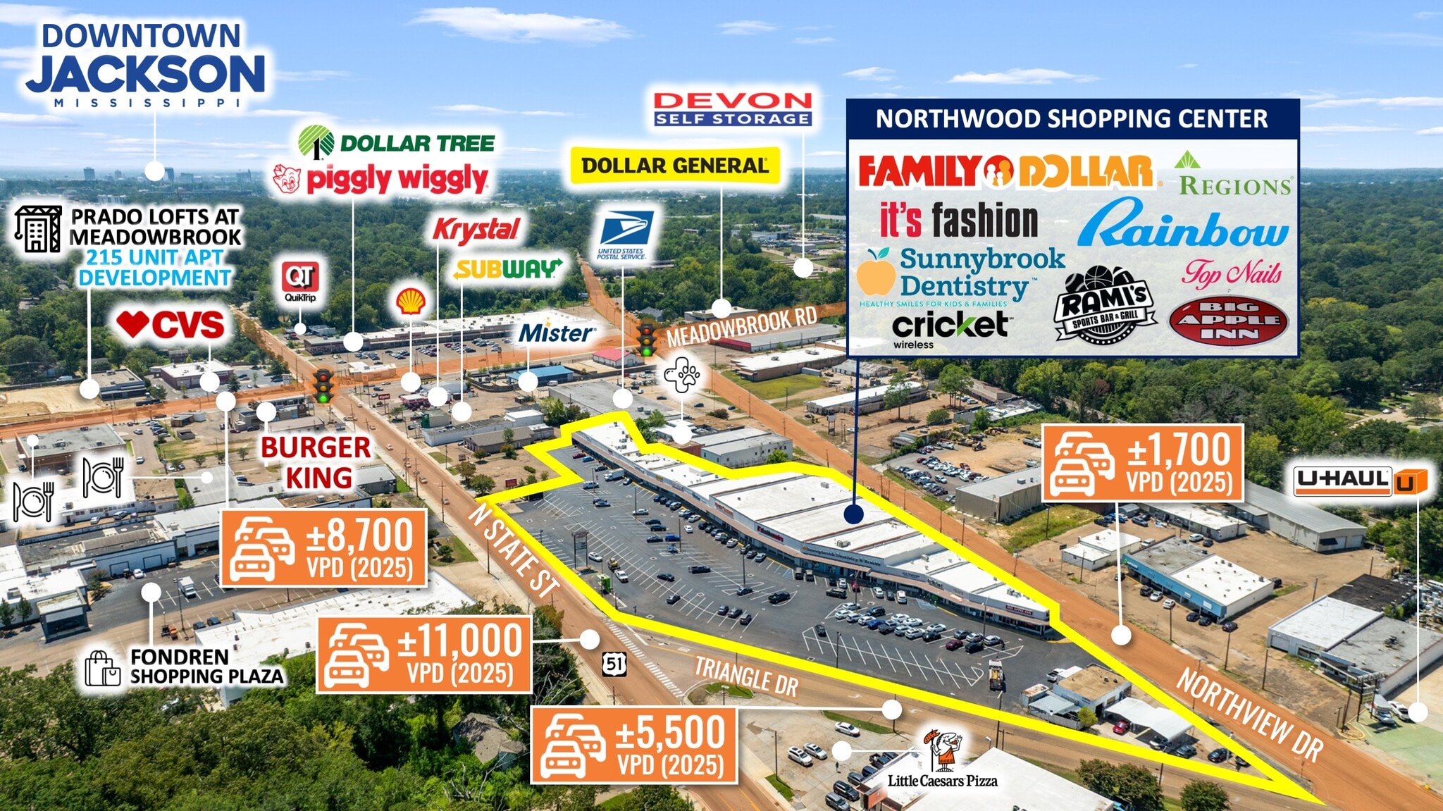 4409-4487 N State St, Jackson, MS for Sale