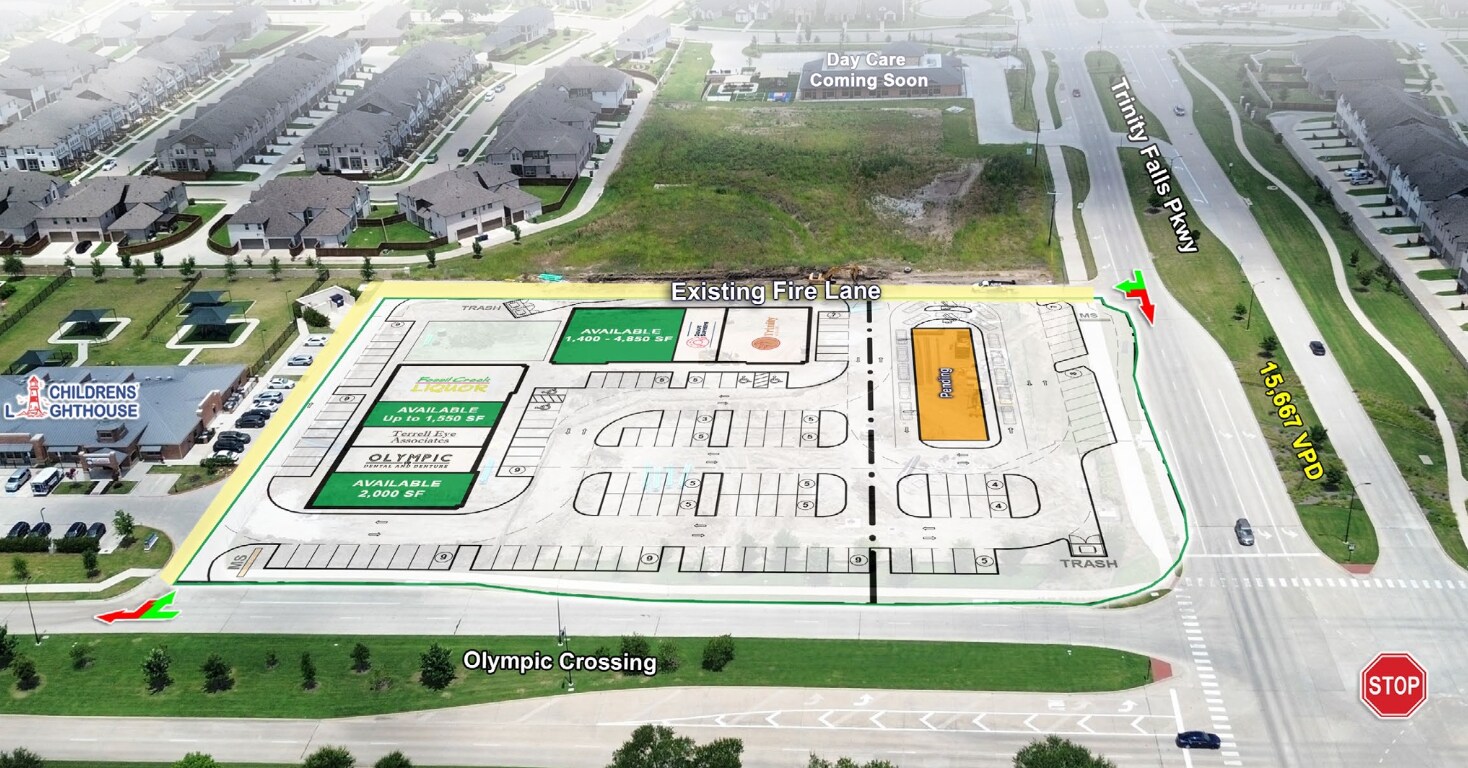 NWQ of Trinity Falls Pkwy & Olympic Crossing, McKinney, TX for Rent