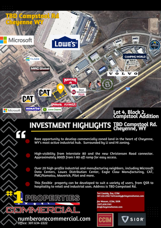 Cheyenne, WY Commercial Land - TBD Campstool Road