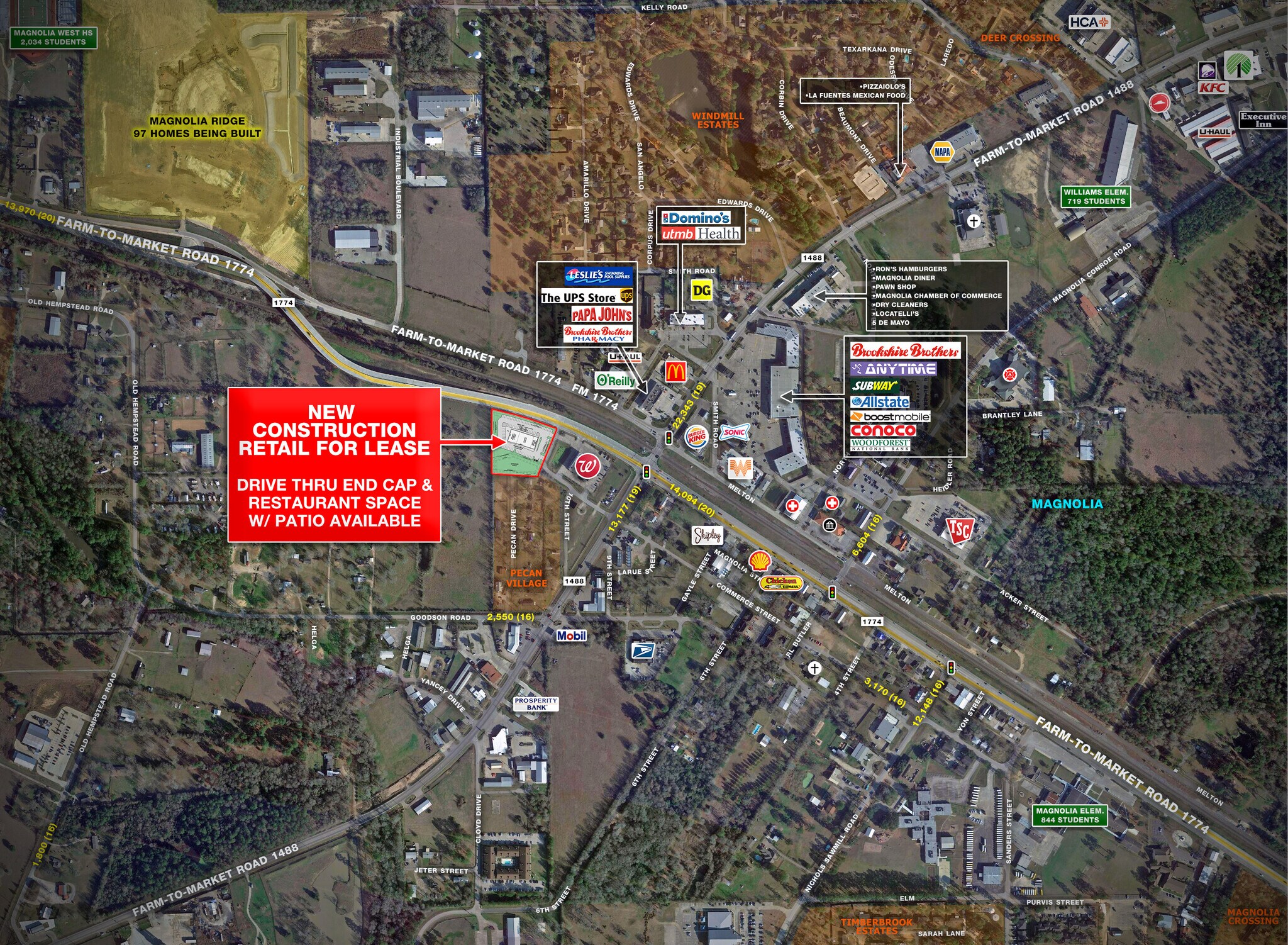 FM 1488 & FM 1774, Magnolia, TX for Rent