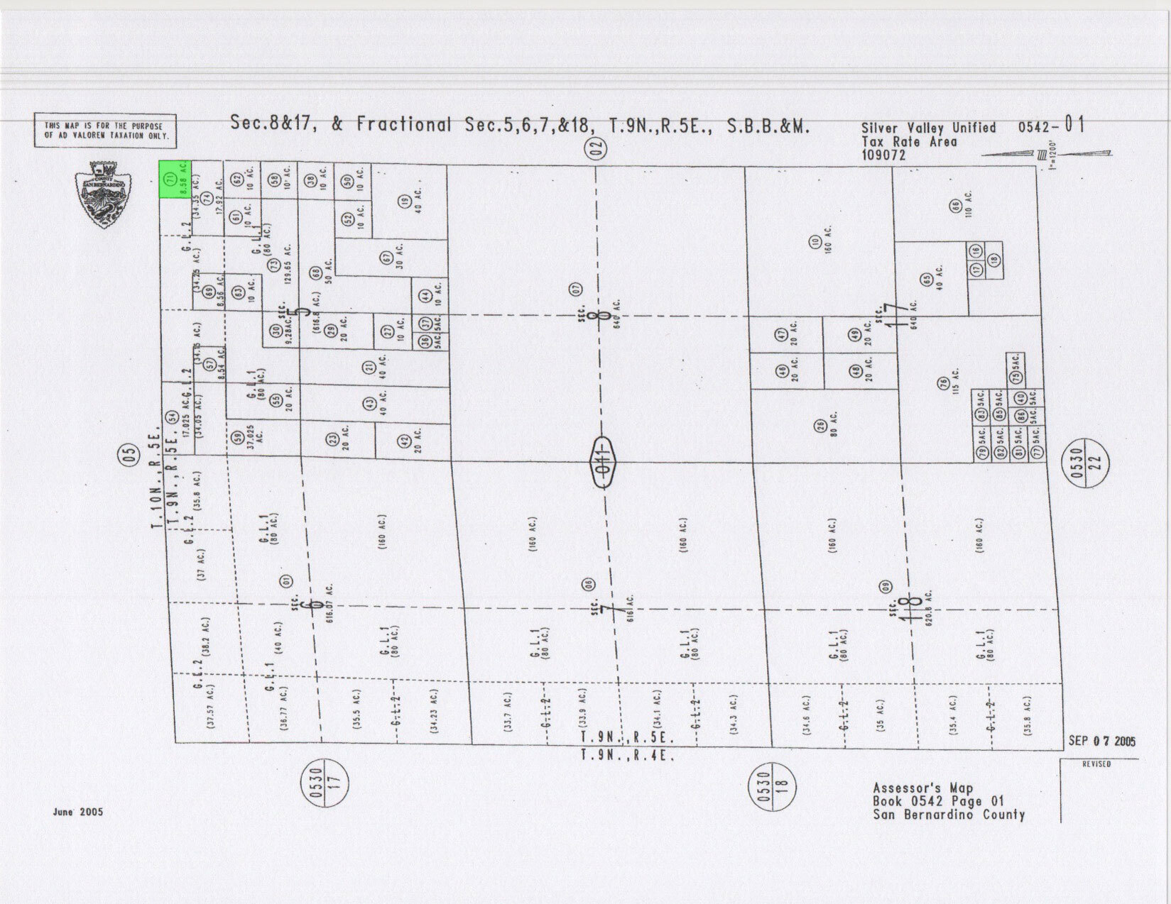 0542-011-71-0000, Newberry Springs, CA for Sale