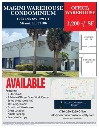 Miami, FL Flex, Industrial - 12251-12295 SW 129th Ct
