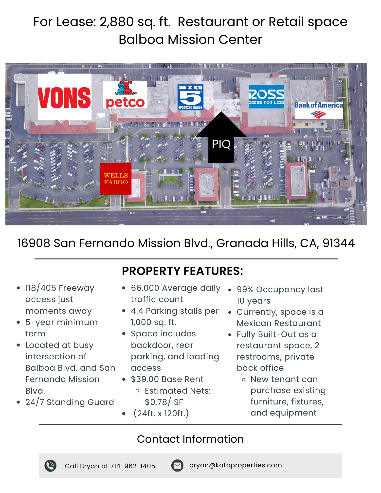 16930 San Fernando Mission Blvd, Granada Hills, CA for Rent