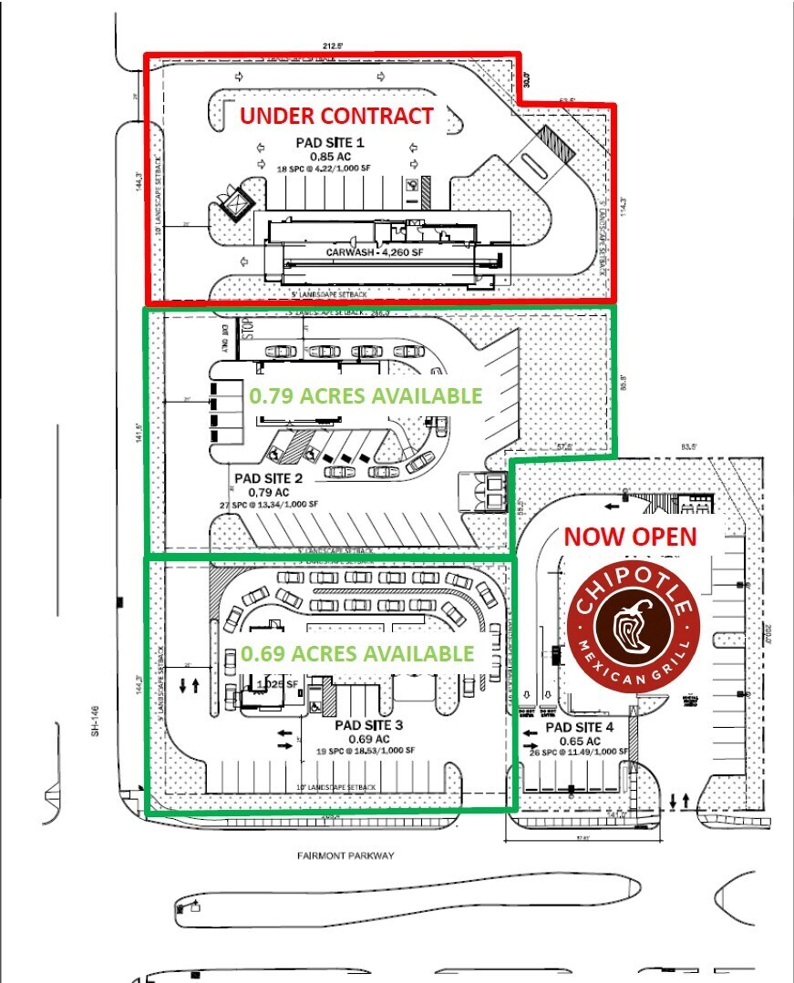 Hwy 146 & Fairmont Pky, La Porte, TX for Rent