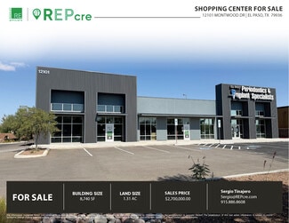 El Paso, TX Storefront Retail/Office - 12101 Montwood Dr El Paso, TX Storefront Retail/Office - 12101 Montwood Dr