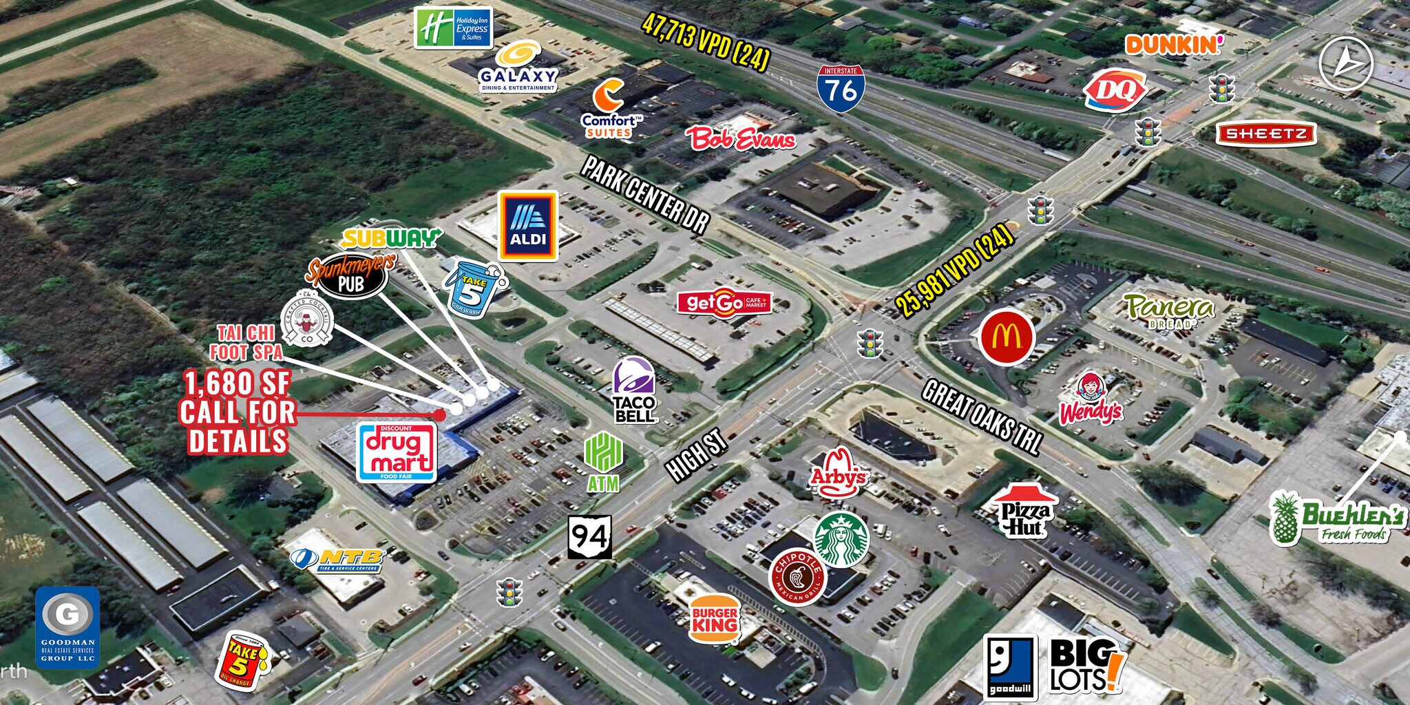 989-1005 High St, Wadsworth, OH for Rent