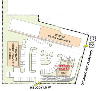 Casselberry, FL Commercial Land - 105 W Melody Ln