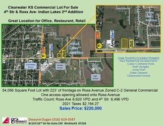 Clearwater, KS Commercial Land - 4th & Ross Ave