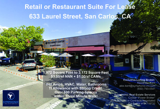 San Carlos, CA Retail - 633-637 Laurel St