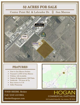 San Marcos, TX Commercial Land - Center Point Rd