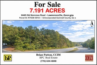 Lawrenceville, GA Commercial Land - 2445 Old Norcross rd